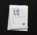 Words of Love - Handcrafted Anniversary or Valentines Card - dr19-0001